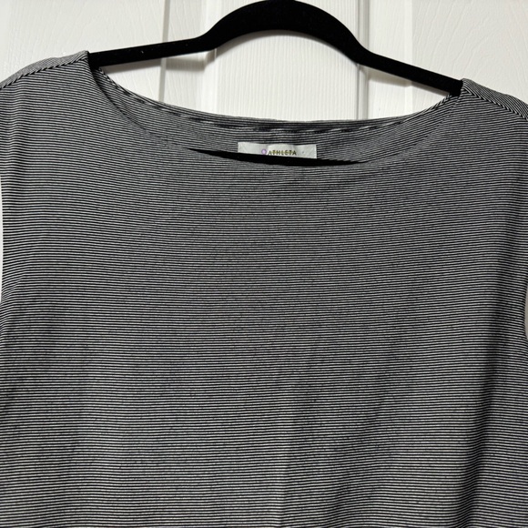 #7 ATHLETA Dress  XSP Navy/White tiny stripes Boat Neck, Sleeveless, Lined - Picture 10 of 15